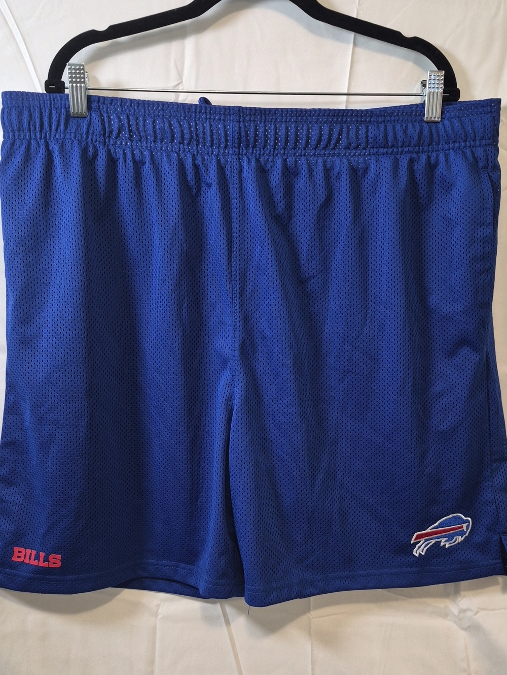Buffalo NFL Ultra Game Royal Blue Mesh Athletic Shorts with Bills Logo